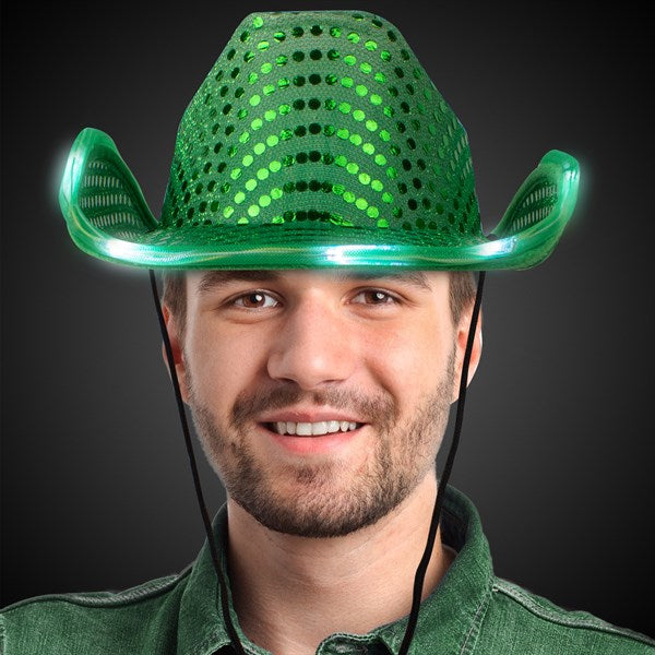 LED Light Up Sequin Cowboy Hats