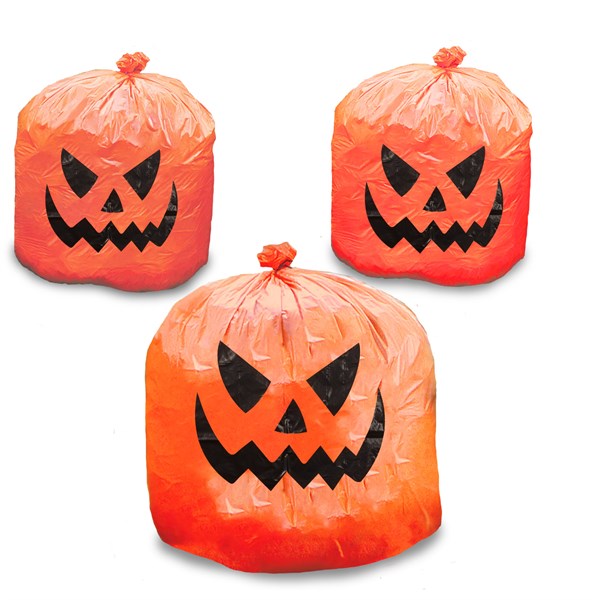 Jack-O-Lantern Lawn Bags "Pack of 3"