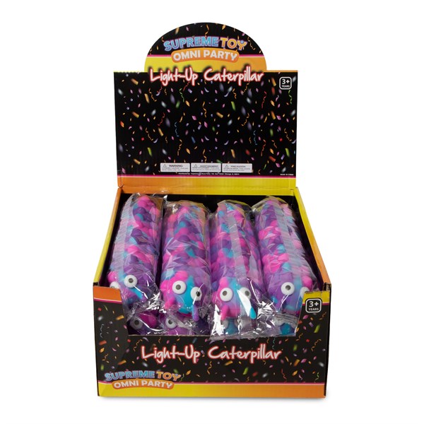 LED Push Pop Caterpillar Toys "Pack of 12"