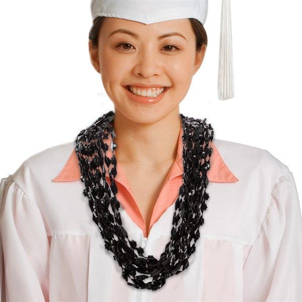 Black Bead Graduation Cap Necklaces "Pack of 12"