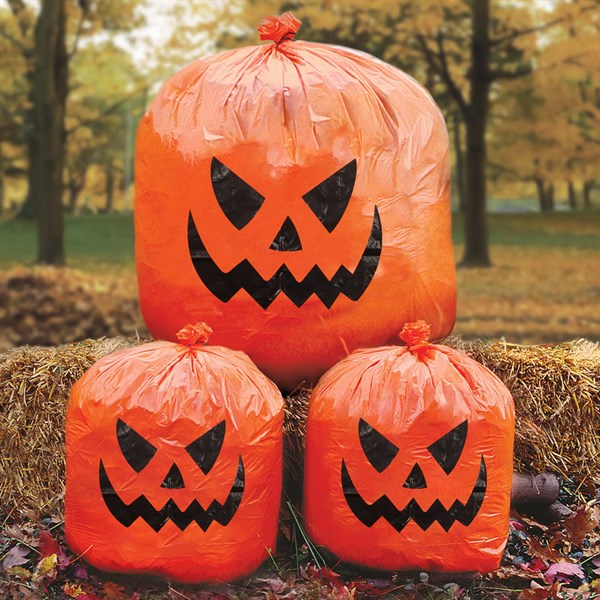 Jack-O-Lantern Lawn Bags "Pack of 3"