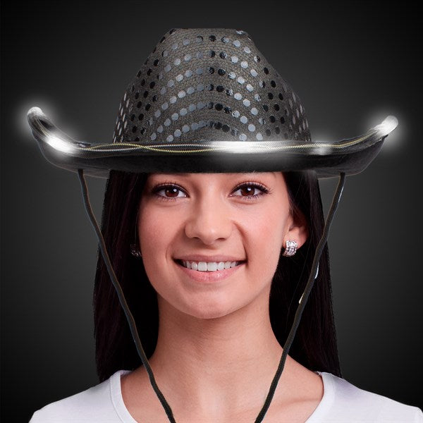 LED Light Up Sequin Cowboy Hats