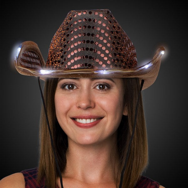 LED Light Up Sequin Cowboy Hats