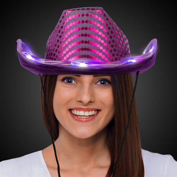 LED Light Up Sequin Cowboy Hats