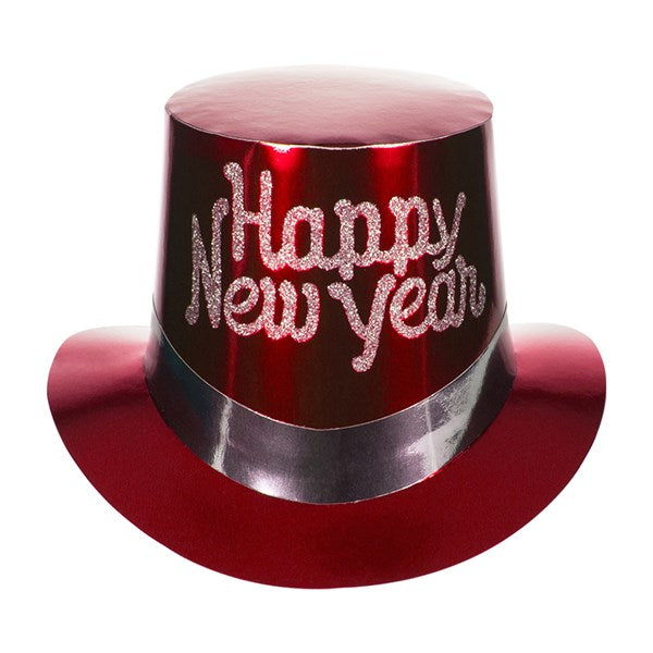 New Year's Metallic Top Hats "Pack of 36"