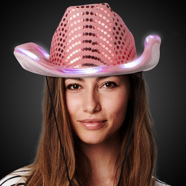 LED Light Up Sequin Cowboy Hats