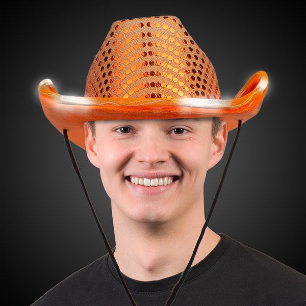 LED Light Up Sequin Cowboy Hats