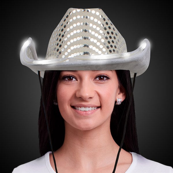 LED Light Up Sequin Cowboy Hats