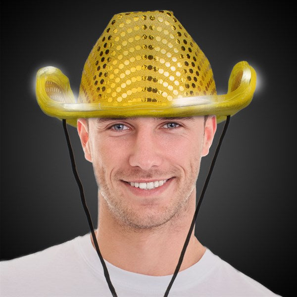 LED Light Up Sequin Cowboy Hats